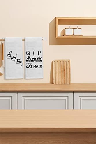 זה לא שיער חתול זה מגבות מטבח נצנצים של קיטי מגבות רחצה, 16 x 24 אינץ