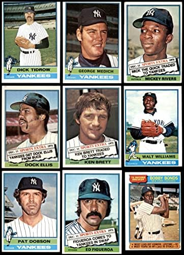 1976 Topps New York Yankees ליד צוות סט ניו יורק ינקי vg+ yankees
