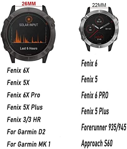 רצועת שעון עור RORFFK עבור Garmin Fenix ​​5/5X/5S Plus 6/6X/6S Pro 945 935 3 HR D2 צמיד חכם