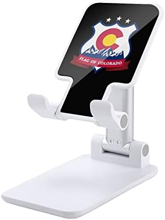 דגל של מחזיק טלפון סלולרי מתקפל בקולורדו מעמד מתכוונן נייד לאביזרי שולחן נסיעות