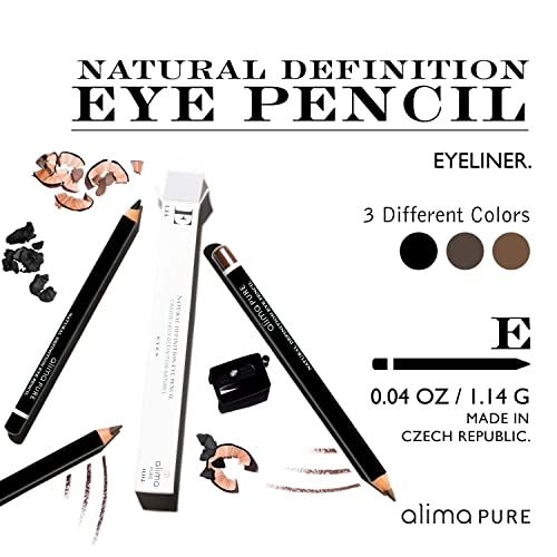 עלימה טהור / הגדרה טבעית סט עיפרון עיניים וחום / עיפרון עיניים בדיו / עיפרון גבות בברונטית