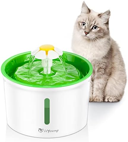 מזרקת חתולים של Isyoung 1.6L מזרקת מים חיות מחמד אוטומטית מתקן מים לחיות מחמד, מזרקת אכפתיות לבריאות כלבים/חתול