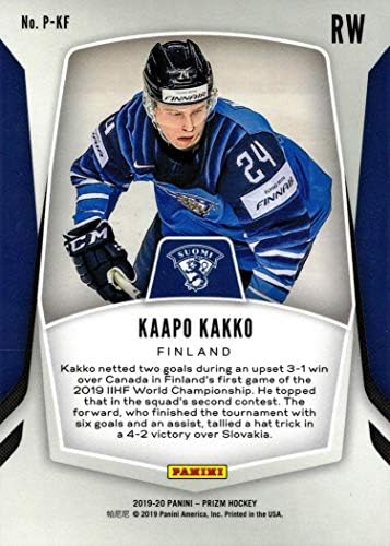 2019-20 Panini Prizm הוקי p-kf Kaapo Kakko כרטיס טירון-וריאציה של פינלנד