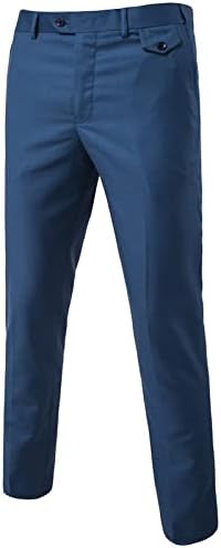גברים של אופנתי רזה למתוח מכנסיים מוצק צבע סקיני להתאים נוחות חליפת מכנסיים קל משקל נוחות עסקים