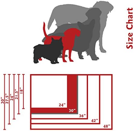 30 & 34; מגדלי אפור ארגז כלב מיטת מחצלת על ידי מלכותי מוצרים לחיות מחמד