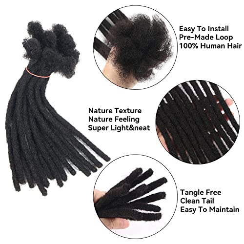 לוק תוספות שיער טבעי 8 אינץ 0.6 סמ רוחב בעבודת יד קבוע ראסטות הרחבות עבור נשים / גברים יכול להיות