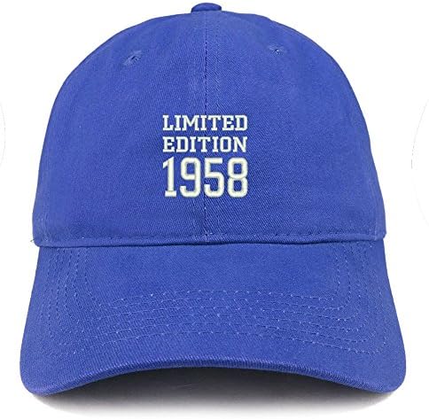 טרנדי הלבשה חנות מהדורה מוגבלת 1958 רקום מתנת יום הולדת מוברש כותנה כובע