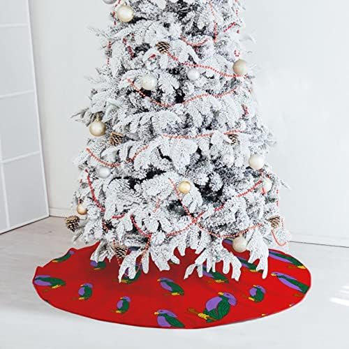 דגל דומיניקה חצאית עץ חג המולד קטיפה רכה אדומה מכוסה למסיבת חג המולד קישוטים חגיגיים