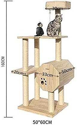 רב-רמת חתול עץ מגדל עם מגרד הודעות מוט ערסל לחיות מחמד ריהוט חתלתול פעילות מגדל בית לשחק חתול מגדל חתול
