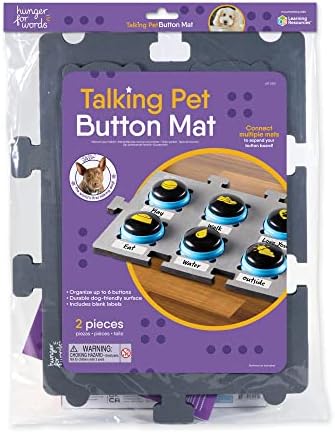 רעב למילים מחצלת כפתור חיית מחמד מדברת - מחצלת אחת בודדת מחזיקה עד 6 כפתורים, מחצלת כפתור כלבים מדברים,