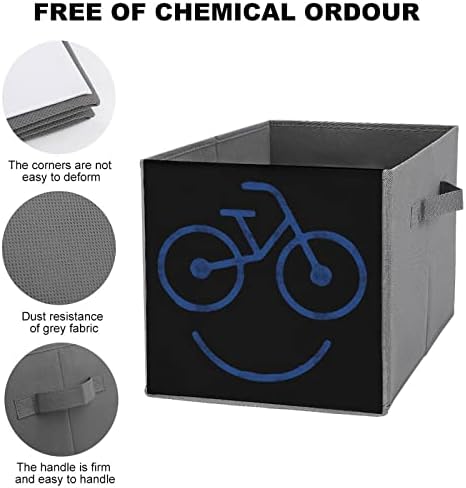 מצחיק אופניים פנים גדול קוביות אחסון פחי מתקפל בד אחסון תיבת ארון מארגני עבור מדפים