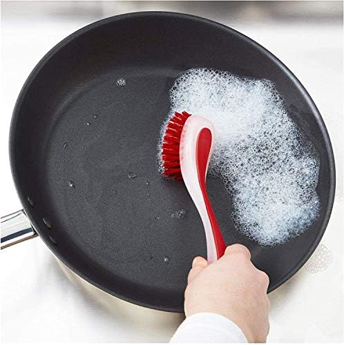 מברשת מברשת שטיפת כלים של Klickpick Home מברשת מברשת שטיפת כלים עם מברשת קרצוף ארוכה עם כוס יניקה מרובה