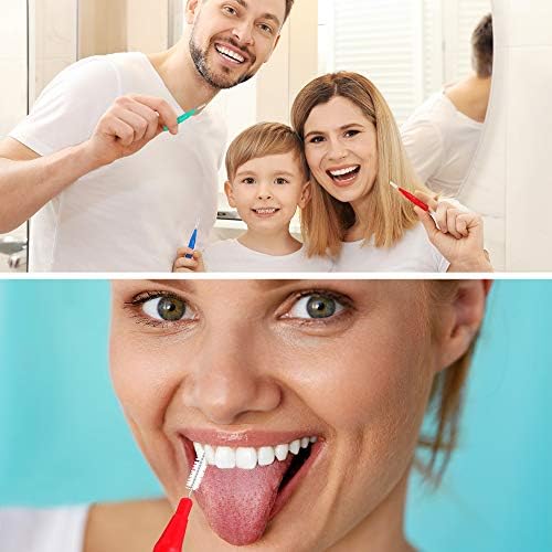 150 חתיכות מברשת מברשת לקיסם שיניים מברשת שיניים נקייה מברשת שיניים נקייה ראש חוט דנטלי.