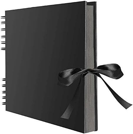 אלבומי תמונות של Syxmsm 80 ספרי זיכרון עמודים שחורים A4 נייר מלאכה