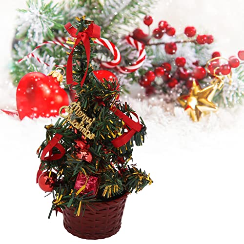 עץ חג מולד קטן, עץ חג המולד חמוד עם בסיס יציב למסיבת חג המולד של משרדים קישוט חיצוני