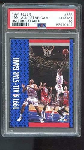 1991-92 FLEER 238 משחק האולסטאר מייקל ג'ורדן PSA 10 כרטיס כדורסל מדורגת-כרטיסי כדורסל לא חתומים