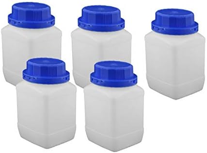 חדש LON0167 5 יחידות 750 מל ריבוע פלסטיק פה רחב דגימה כימית מדגם כימי מעצב בקבוק עיבוי (5 Stücke