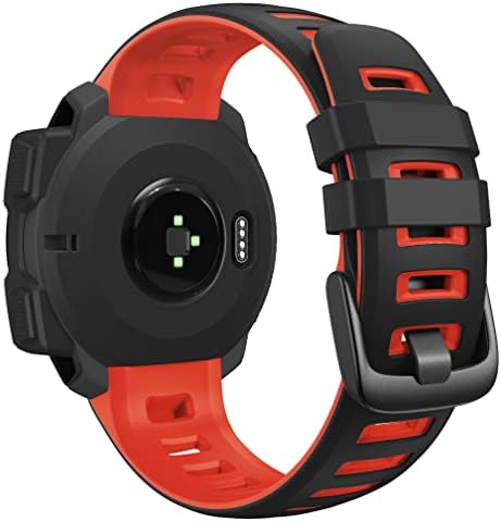 רצועות שעון סיליקון של אנזואט רצועות עבור Garmin Instinct Watch Smart Watch 22M