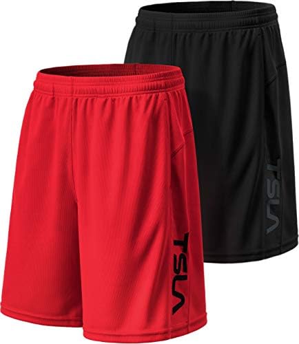 TSLA 1 או 2 חבילה מכנסיים קצרים של מכנסי BakeTball, מכנסי ריצה יבש מהירים, מכנסי אימון באימוני