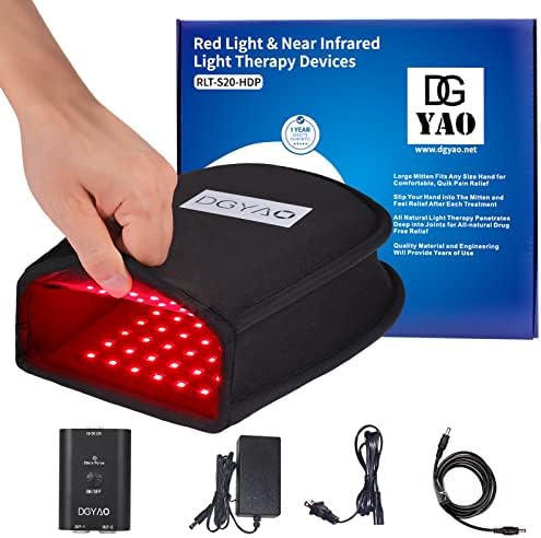 כפפת מכשיר לטיפול באור אדום עם 880 ננומטר מצב דופק לטיפול באור אינפרא אדום לגוף אצבע יד, אורות לד