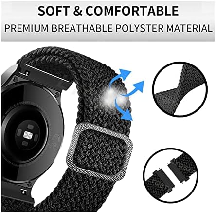 רצועות קלועות למיטה עבור Ticwatch Pro 3 GPS 20 22 ממ להקות שעון חכמות עבור Ticwatch Pro 2020/GTX/E2/S2