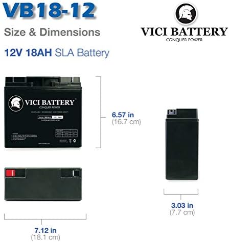 VICI סוללת VICY VB18-12-12V 18AH החלפה ל- X-TREME XB-600 SCOOOTE SCOOOR STOURTY סט-4 חבילה