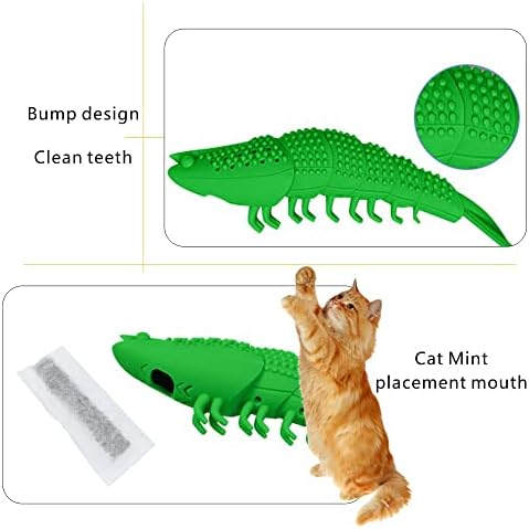 חתול ללעוס צעצוע חתול צעצוע, סרטנים בצורת בטוח ללעוס צעצוע, טבעי גומי חתול מברשת שיניים מקדם לחיות מחמד חתול