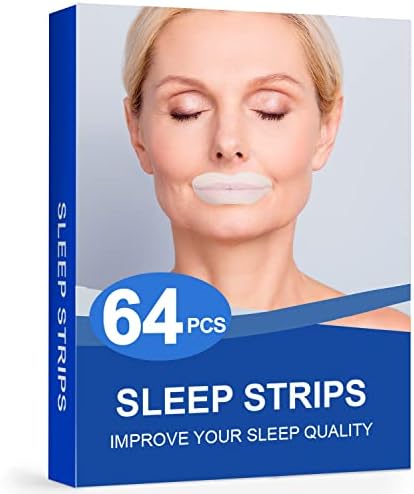 64 מארזים רצועות שינה לשינה, קלטת פה בשינה לפחות נשימה בפה, סרט נשימה בפה לנשימה טובה יותר באף, רצועות