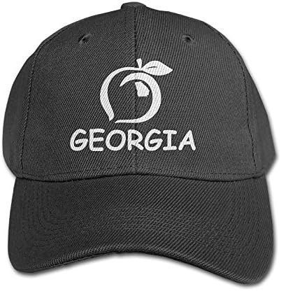 לוגו אפרסק של ג'ורג'יה גאווה גאווה לבנה כובעי סנאפבק בסגנון שחור לבנים ובנות נוער יוניסקס