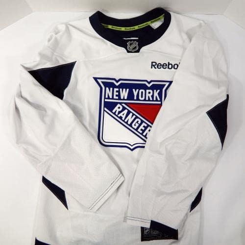 משחק ריינג'רס בניו יורק השתמש בתרגול לבן ג'רזי ריבוק NHL 58 DP29945 - משחק גופיות NHL משומשות