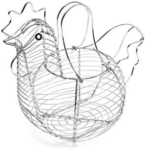 ברזל אמנות ביצי אחסון סל עוף ביצה מחזיק חדשני תרנגולת בצורת מטבח אחסון סל ארגונית מתלה דקור
