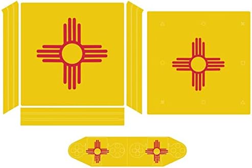 מפת דגל מדינת ניו מקסיקו מפת מדבקה חמודה מגן עור דק עבור COVER PS-4 SLIM/PS-4 PRO CONSOLE ובקר 2