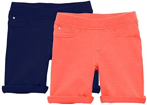 קידפיק מכנסיים קצרים עבור בנות-2 מארז ילדים 5 כיס לסרוג ברמודה אביב או קיץ מכנסיים קצרים