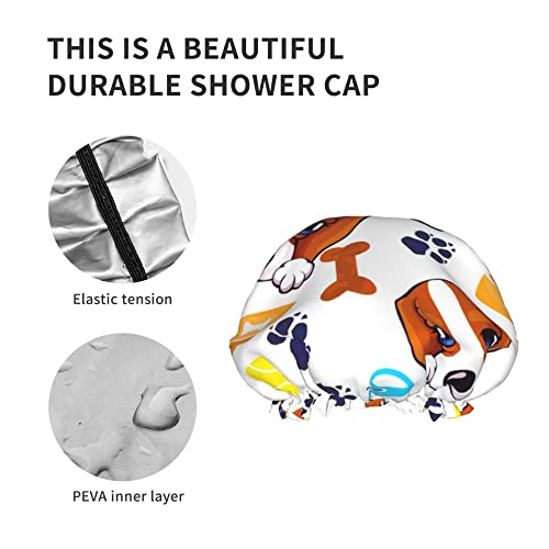 כובע שיער מקלחת גדול תמים חמוד כובעי אמבטיה חמודים כובע שיער נייד חן כובע מקלחת אטום למים מתכוונן לאמבטיה