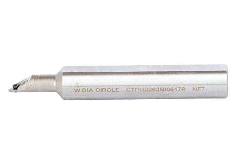Widia Circle CTPI32262590647R CTPI מוט משעמם חור קטן, זווית -2 °, פלדה, שוק מוט פרופיל, קוטר שוק