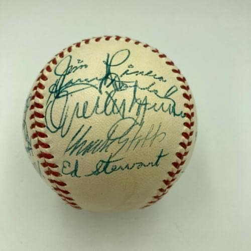 קבוצת שיקגו ווייט סוקס יפהפה משנת 1952 חתמה בייסבול עם נלי פוקס JSA COA - כדורי בייסבול חתימה
