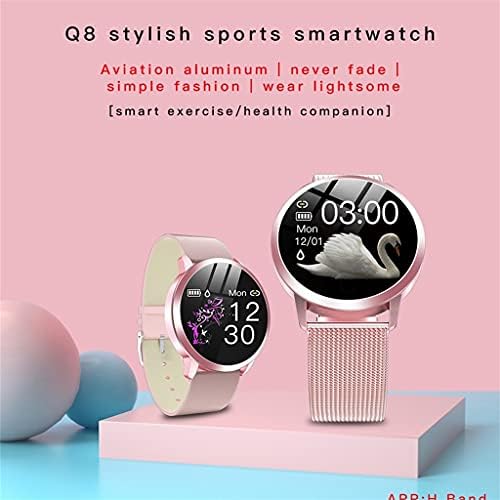 BHVXW נשים אופנה חכמות שעון אטום למים דופק לחץ דם צג שעון חכם מתנה לנשים צמיד צפייה