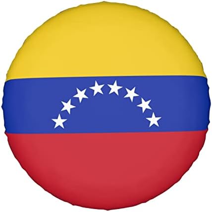 דגל של וונצואלה מודפס גלגל חילוף צמיג מגן על גלגל גלגל, עבור קרוואן לחניך מכונית, מתאים לצמיגי